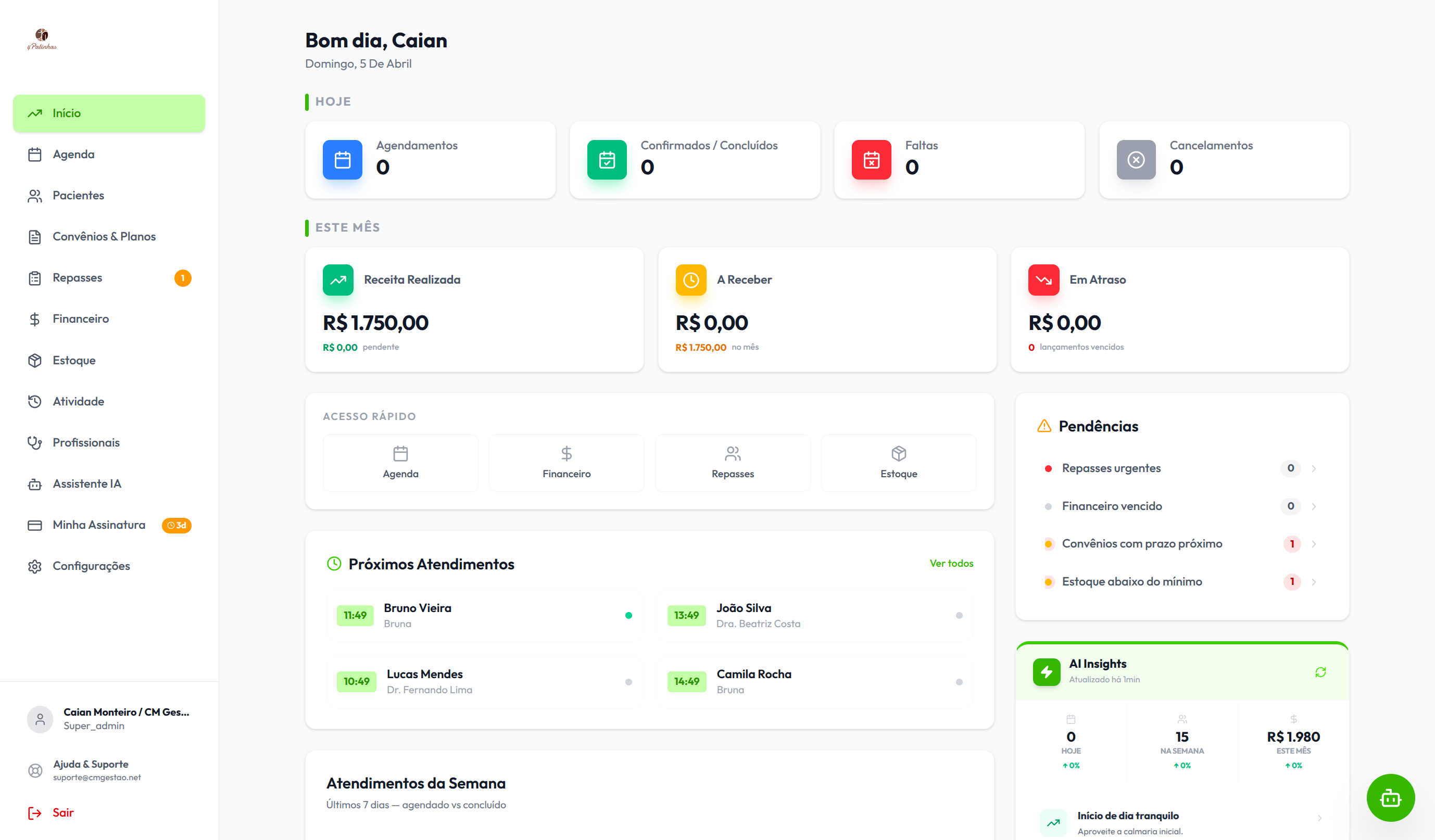 Dashboard Principal